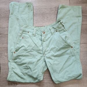 Vintage 70’s Pants Womens 26×30 Mint Straight Leg Jeans High Waist